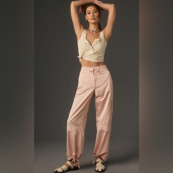 Pilcro Pants - Anthropologie Pilcro Satin Parachute Pants, Sz 27 NWOT